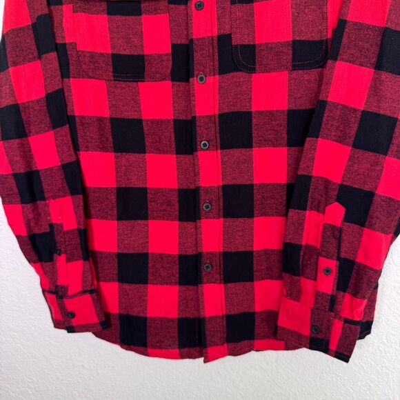 Frontierland Goofy Shirt Men Medium Checkered Flannel Top Disney Park Merch Xmas - Picture 5 of 10